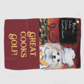 アメリカンエスキモー犬 ゴルフタオル (横)