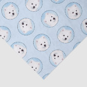 アメリカンエスキモー絵を描エスキワンの可愛い犬のアート 薄葉紙 (詳細)