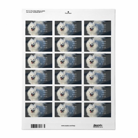 アメリカンエスキモ住所 シール (フルシート)