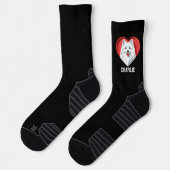 アメリカンエスキモ犬のオーナーーカスタムバー文字名 ソックス (左)