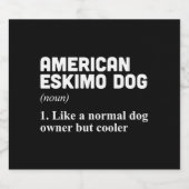 アメリカンエスキモ犬のオーナー スパークリングワインラベル (シングルラベル)