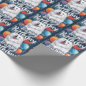 アメリカンエスキモwithバルーン誕生日 ラッピングペーパー (角)