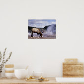 アメリカンエルクインウィンタープリント ポスター (キッチン)