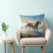 アメリカンエングリホクハウンドビーチ絵画サーフィン クッション (椅子)