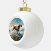 アメリカンエングリホクハウンドビーチ絵画サーフィン セラミックボールオーナメント (右)