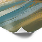 アメリカンエングリホクハウンドビーチ絵画サーフィン ポスター (コーナー)