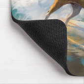 アメリカンエングリホクハウンドビーチ絵画サーフィン マウスパッド (コーナー)