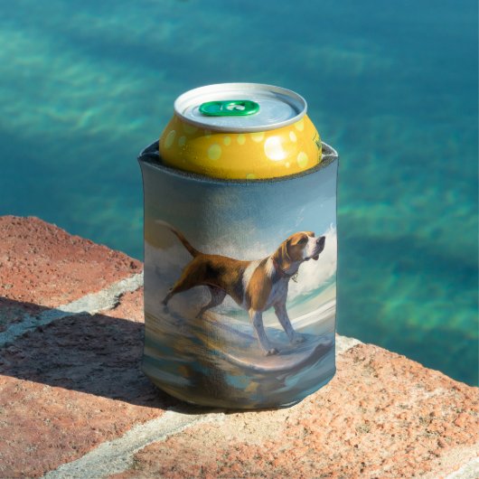 アメリカンエングリホクハウンドビーチ絵画サーフィン 缶クーラー (インサイチュ プール)