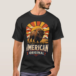 アメリカンオリジナル ビンテージ バッファロー バイソン Tシャツ