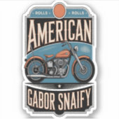 アメリカンオートバイヴィンテージ シール (正面)