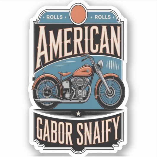 アメリカンオートバイヴィンテージ シール (正面)