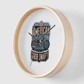 アメリカンオートバイヴィンテージ 壁時計 (傾斜)