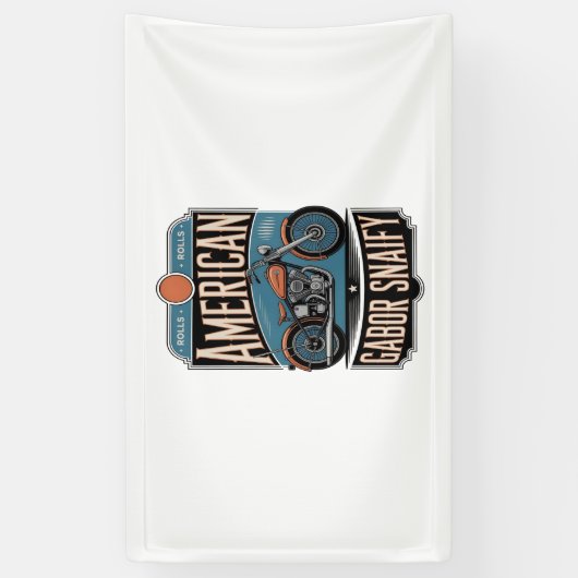 アメリカンオートバイヴィンテージ 横断幕 (縦)