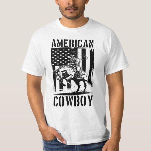 アメリカンカウボーイ愛国 Tシャツ (正面)