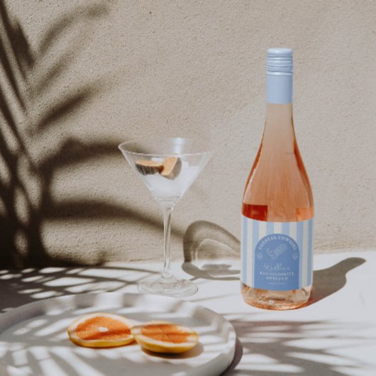 アメリカンカジュアルな海岸カウガール独身最後の夜の記念品 スパークリングワインラベル