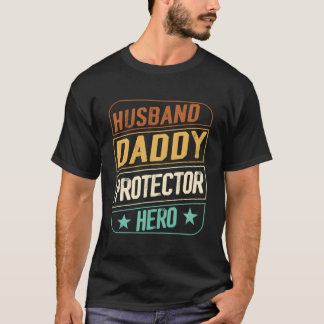 アメリカンカモフラージュ ハズバンド ダディ プロテクター ヒーロー 父の日 Tシャツ