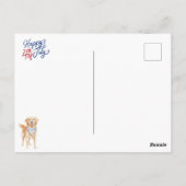 アメリカンカントリーコテージ 水彩画のような ハッピー・フォース・オブ・ジュライ ポストカード (裏面)