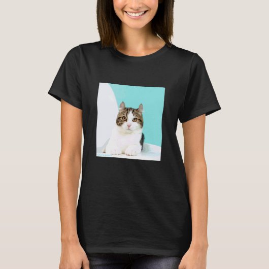 アメリカンカールの猫_001 Tシャツ (正面)
