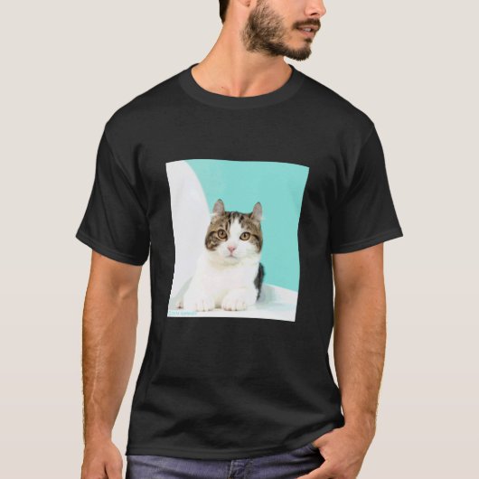 アメリカンカールの猫_001 Tシャツ (正面)