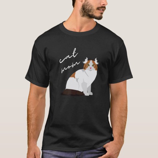アメリカンカール猫のママのための猫 Tシャツ (正面)
