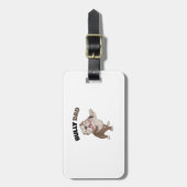 アメリカンガキパパ犬のオーナーファーザーメンおもしろいズ ラゲッジタグ (正面縦)