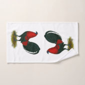 アメリカンガメコック：ブラウンレッド バスタオルセット (ハンドタオル)