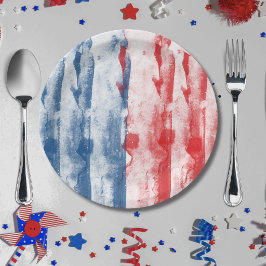 アメリカンガールおしゃれな7月4日ベビーシャワー ペーパープレート