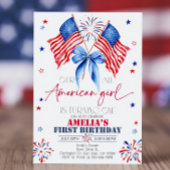 アメリカンガールのお誕生日おめでとう!~星条旗が輝く7月4日~ 招待状