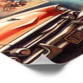 アメリカンガールピンアップコラージュ ポスター (角)