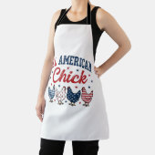 アメリカンガール愛国ニワトリTシャツデザイン エプロン (インサイチュ)