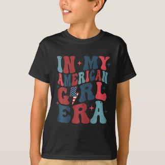 アメリカンガール時代のレトロな7月4日 Tシャツ