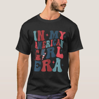 アメリカンガール時代のレトロな7月4日 Tシャツ