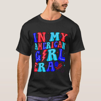 アメリカンガール時代のレトロな7月4日 Tシャツ