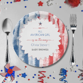 アメリカンガール4th Julyベビーシャワー ペーパープレート