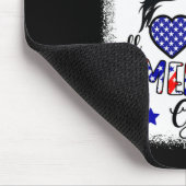 アメリカンガール4th Of 7月シャツ女性乱雑Bun Us マウスパッド (コーナー)