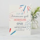アメリカンガール7月4日の花火1日の誕生日 招待状 (スタンド正面)