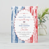 アメリカンガール 4th July ベビーシャワー 招待状 (スタンド正面)