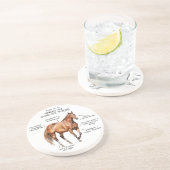 アメリカンクォーターの馬の特徴 コースター (側面)