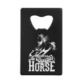 アメリカンクォーターホースカウボーイワイルドウェスタン クレジットカード栓抜き (正面)