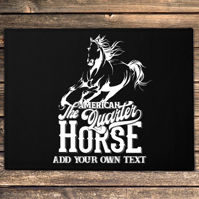 アメリカンクォーターホースカウボーイワイルドウェスタン ドアマット (American quarter horse Cowboy wild west western Doormat)