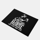 アメリカンクォーターホースカウボーイワイルドウェスタン ドアマット (アングル)