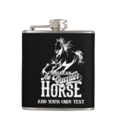 アメリカンクォーターホースカウボーイワイルドウェスタン フラスク (正面)