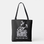 アメリカンクォーターホース女性のカーボーイワイルドウェスタン トートバッグ (裏面)