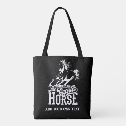 アメリカンクォーターホース女性のカーボーイワイルドウェスタン トートバッグ (裏面)