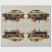 アメリカンクラシックイエローカー ラッピングペーパー (フラット)