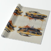アメリカンクラシックイエローカー ラッピングペーパー (アンロールド)
