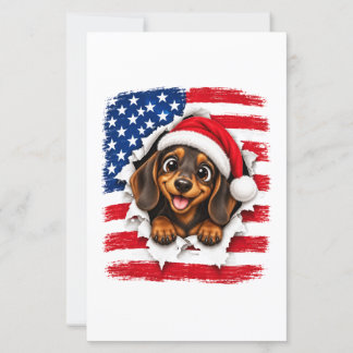 アメリカンクリスマスのダックスフント