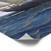 アメリカンクリッパー船飛んでいる雲プリント ポスター (角)