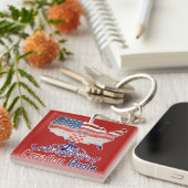 アメリカンクロアチアンルーツキーリング キーホルダー (正面右)