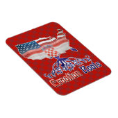 アメリカンクロアチアンルーツフォトマグネット マグネット (右側)